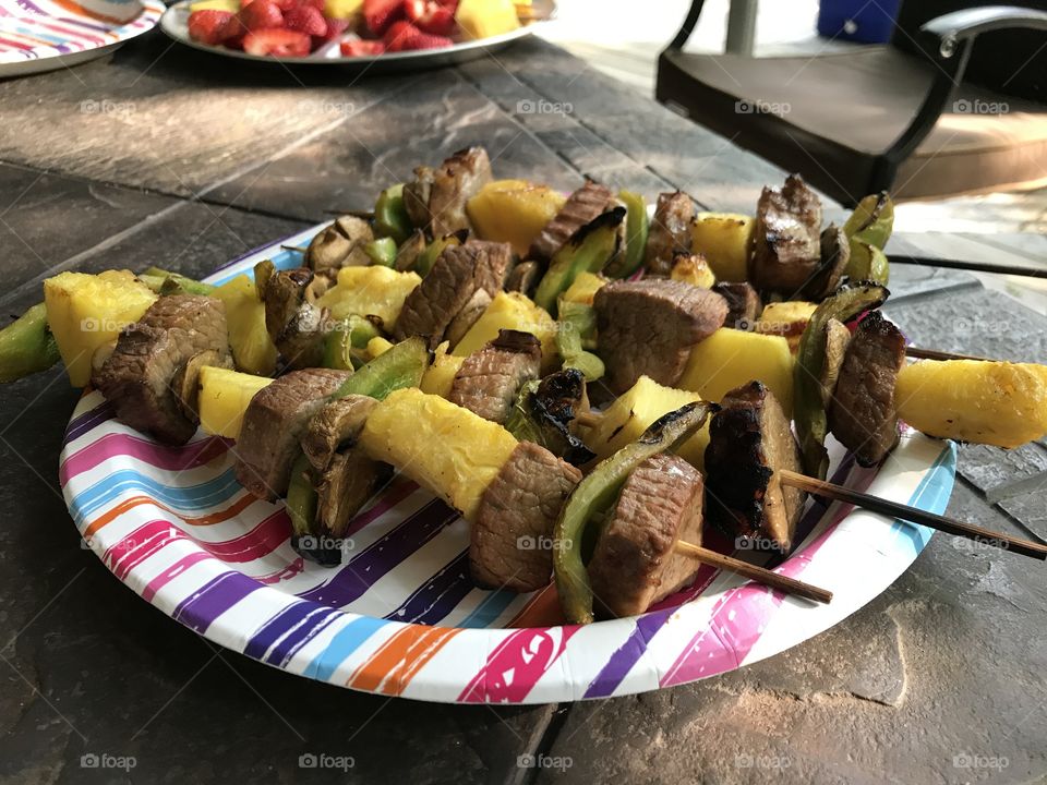 Fresh shish kabobs 
