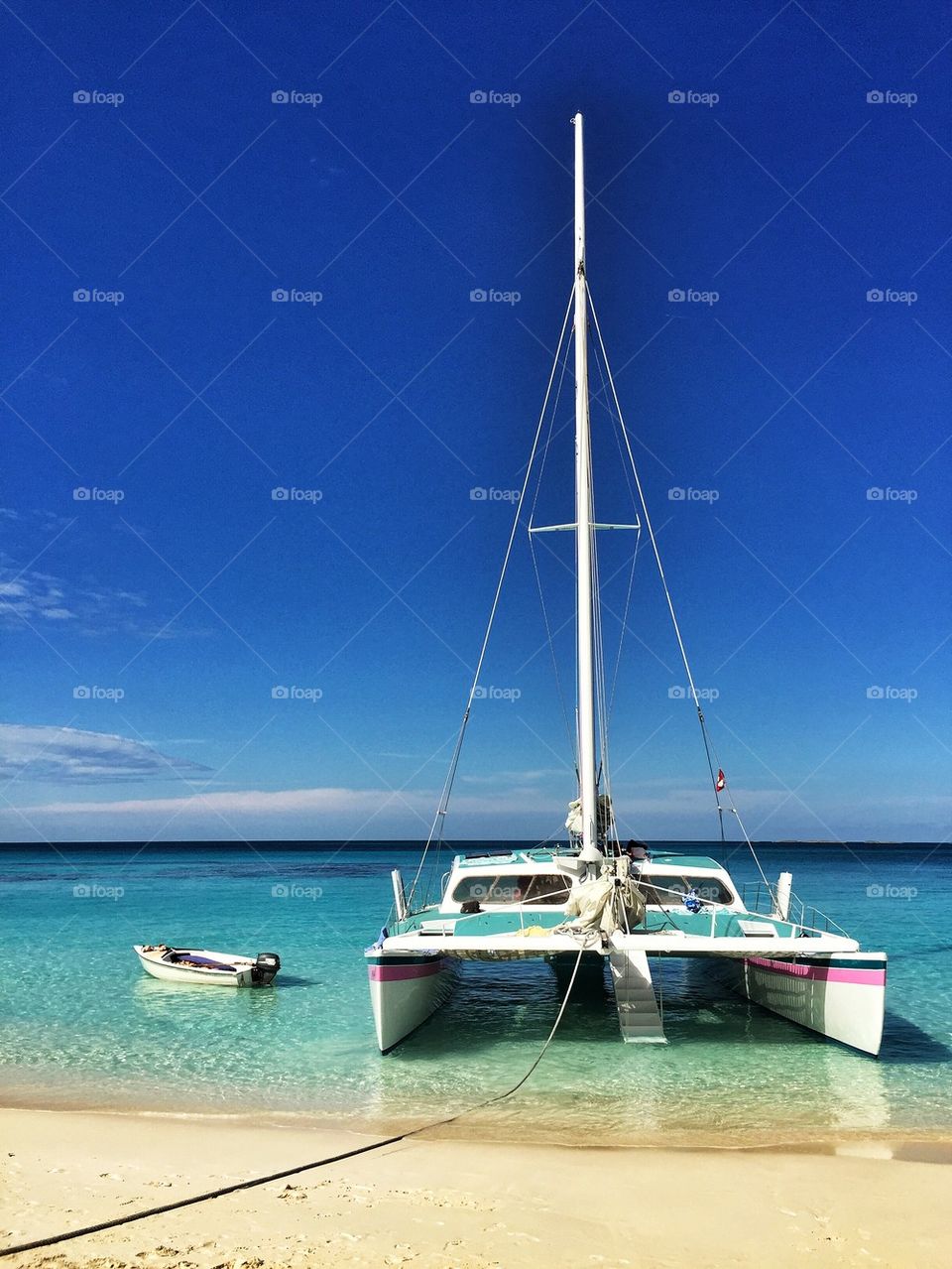 Catamaran and Boat