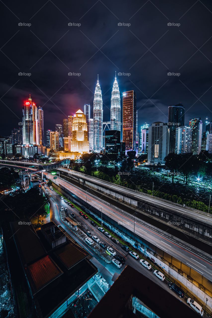 Kuala Lumpur City view from apartment at Kampung Baru KL