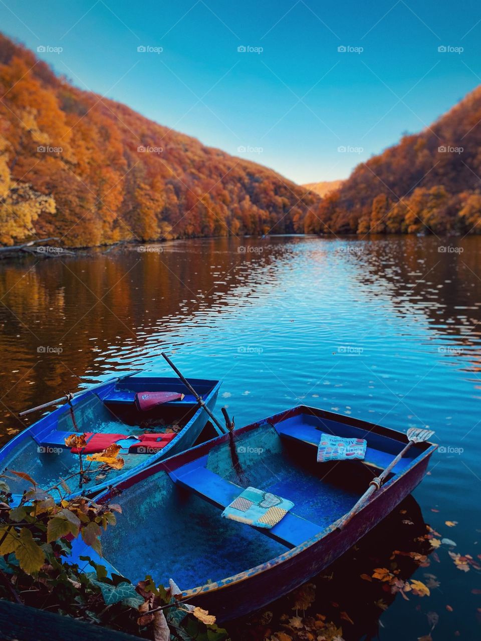 Calming, cozy nature of Hamari to lake in Lillafured, Hungary. Perfect for autumn date 