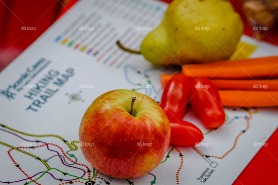 Healthy snacks in a road trip