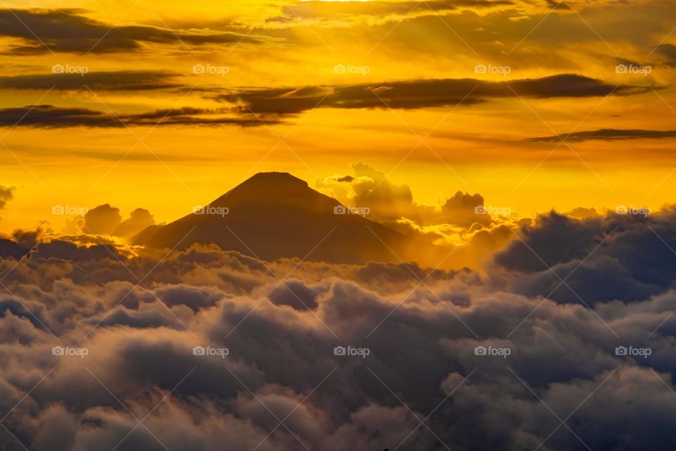 mountain sumbing from indonesia