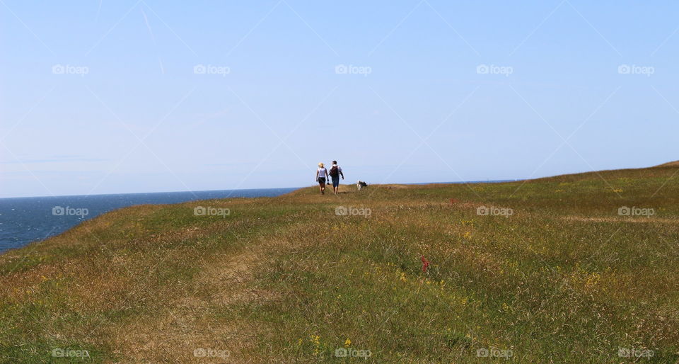 Walking the dog in Kåseberga