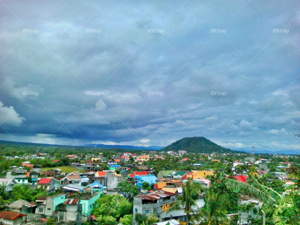 Rural. Captured this overlooking sight atop Daraga Church in Albay, Philippines 