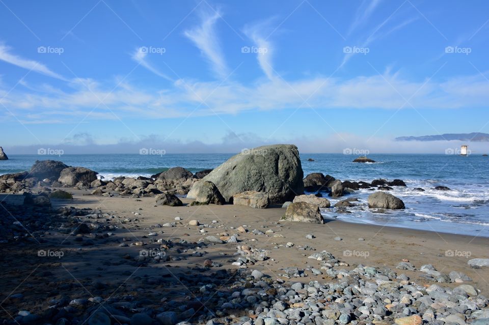Mile Rock Beach along San Francisco’s Lands End trail