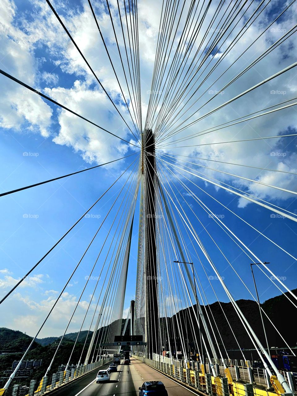 bus ride passing through the bridge