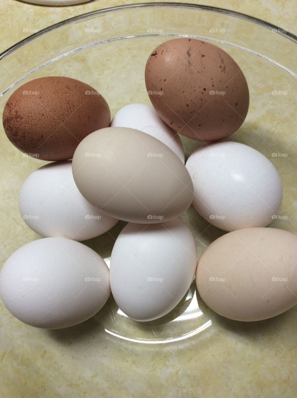 Farm fresh eggs in a bowl