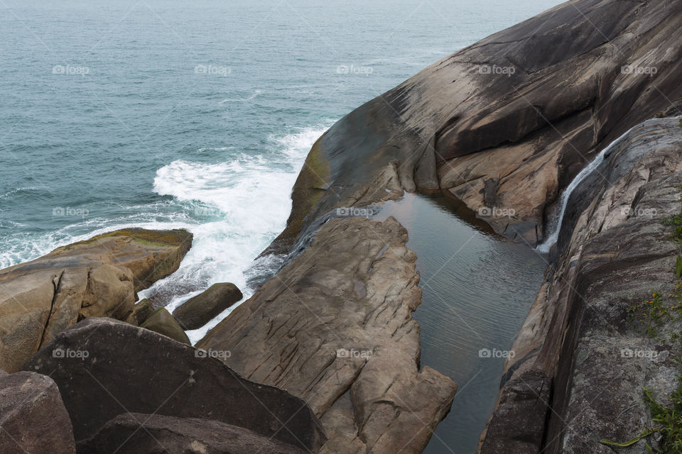 Saco Bravo waterfall in Rio de Janeiro.