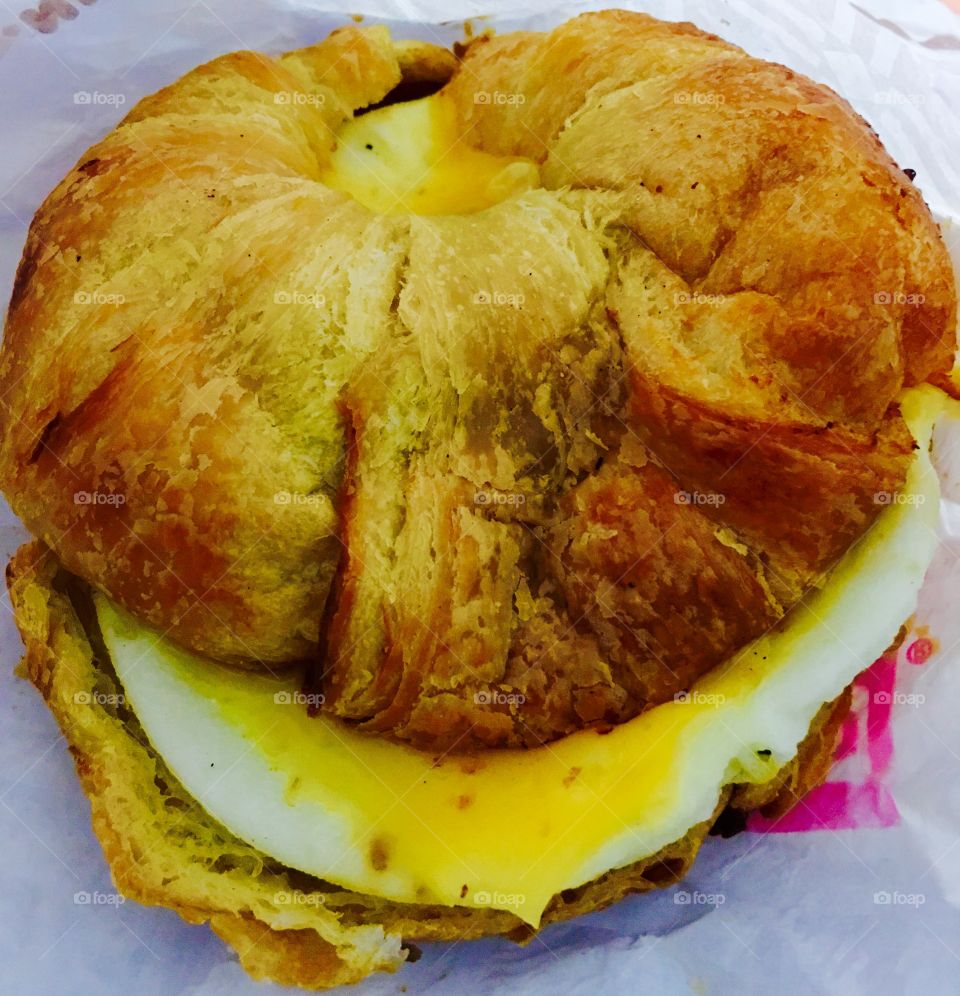 Egg n cheese croissant from Dunkin Donuts!
