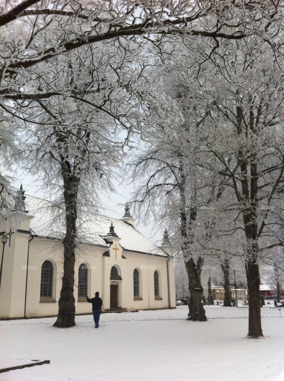 herrljunga snow winter church by Titania