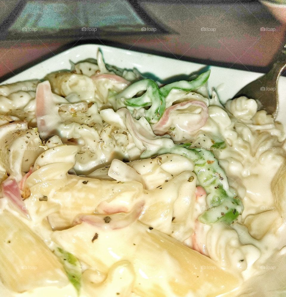 white sauce pasta .....
