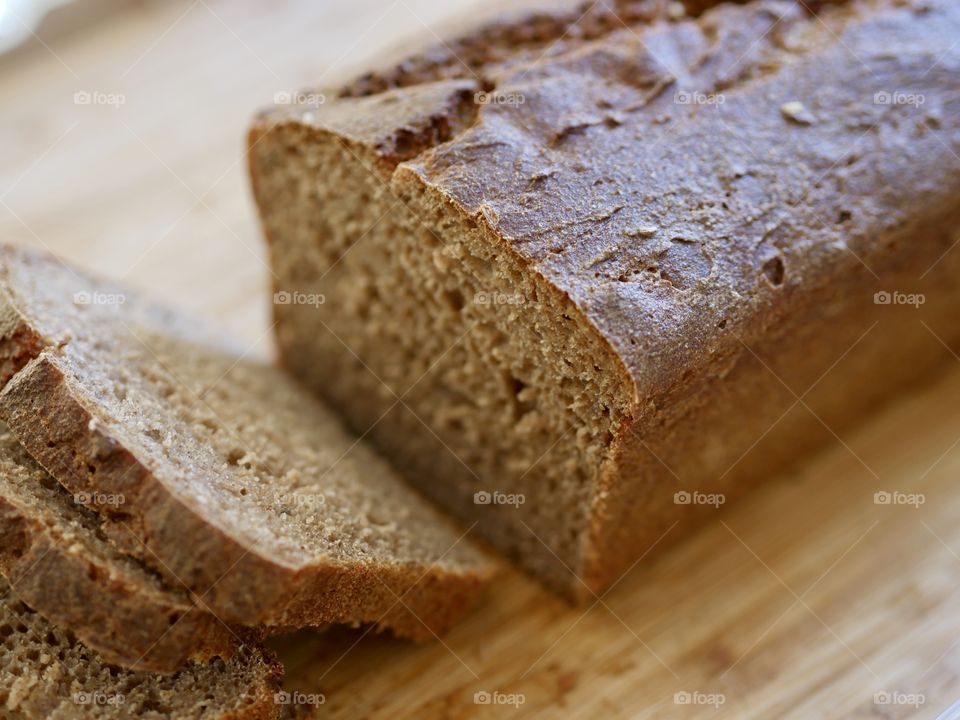 Rye bread home-made wholewheat dark