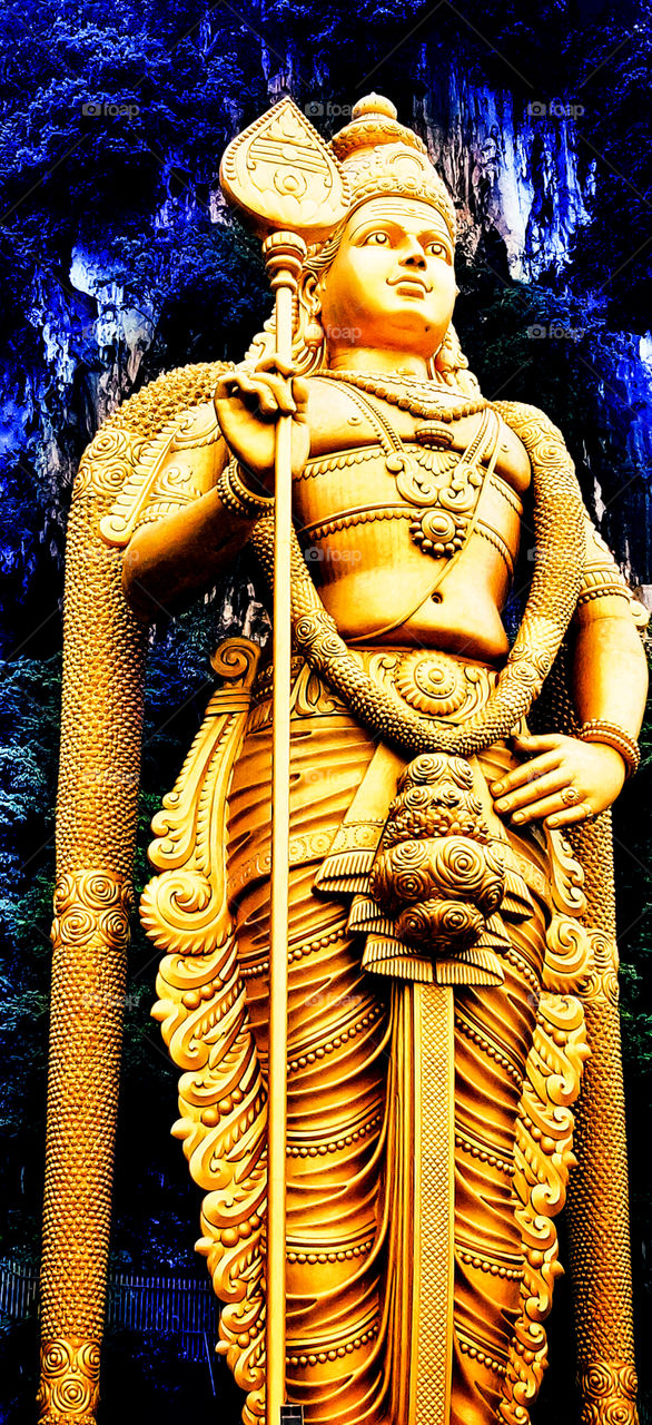 lord Kartikeya big sculpture photography