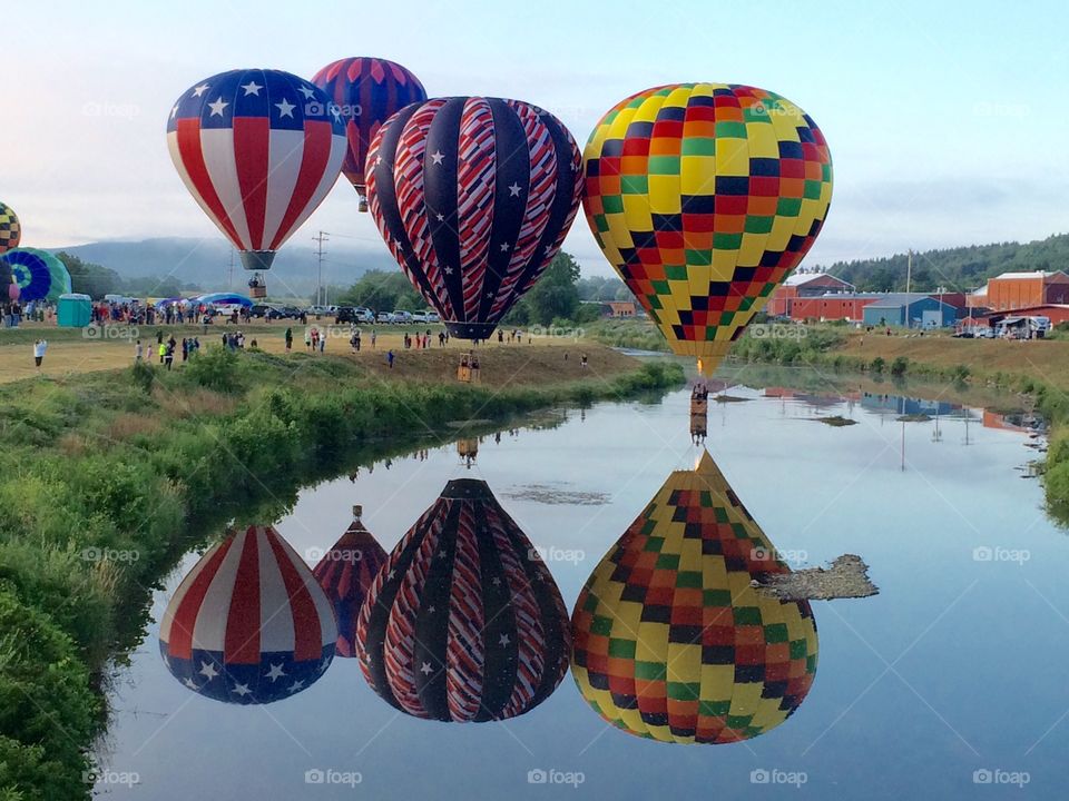 Hot Air Balloon Reflection