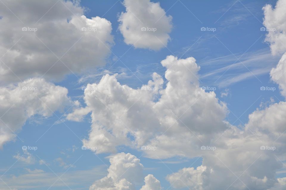 sky clouds beautiful texture blue background