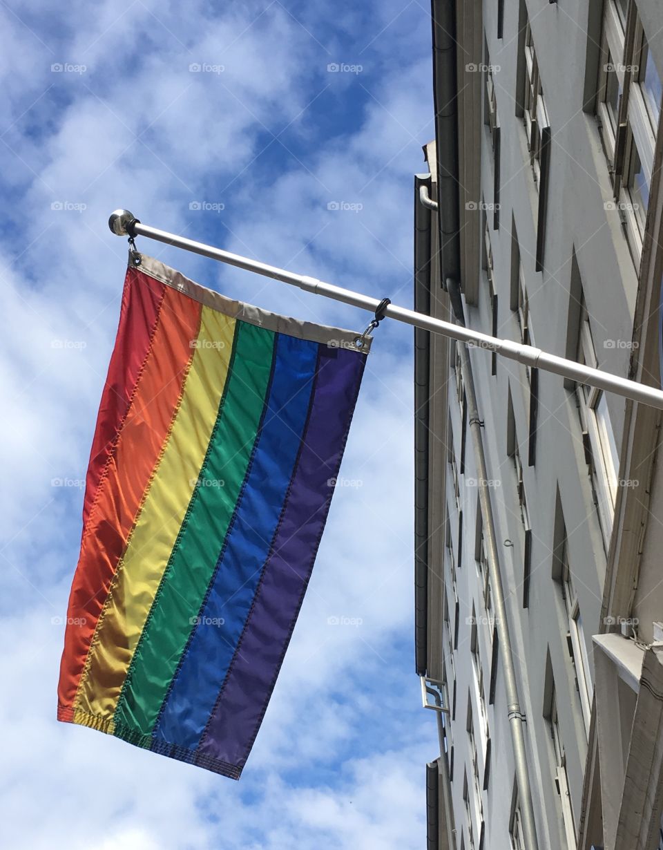 Rainbow flag in Copenhagen.