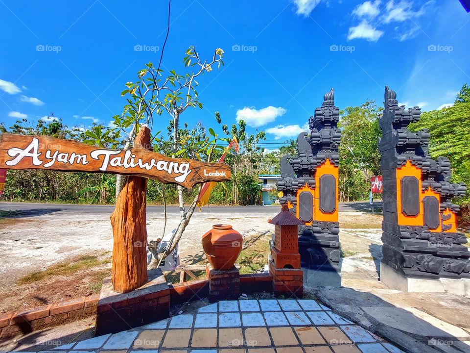 characteristic of the countryside in Lombok, Indonesia.