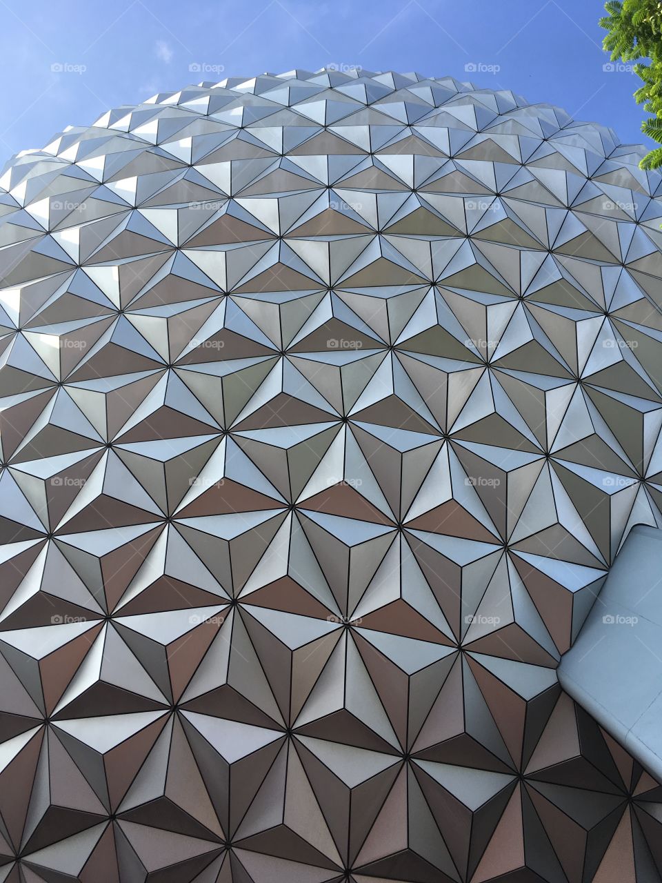 The Epcot Spaceship Earth Ball located in DisneyWorld, Florida