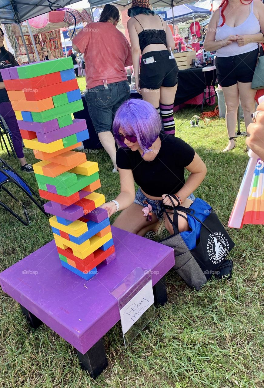 Colorful jenga 