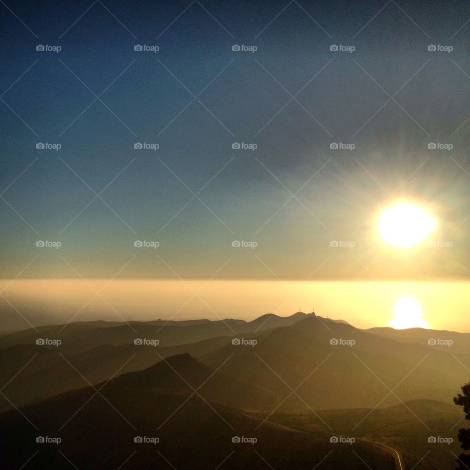 Sunset over Tran Peak