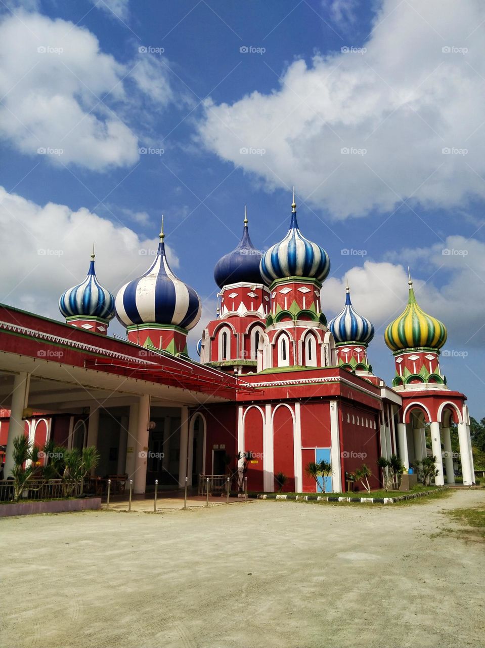 Masjid Lapan Kubah known as Russian Mosque in Terengganu, Malaysia.