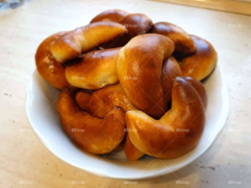 tasty Latvian paties with bacon..