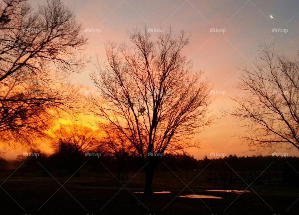 Sunrise with Moon