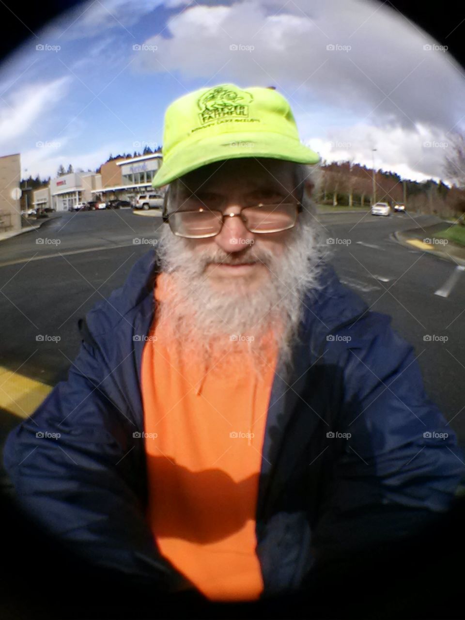 Fisheye Selfie . Just wanted to see if my clip on lens would work for the selfie camera. 