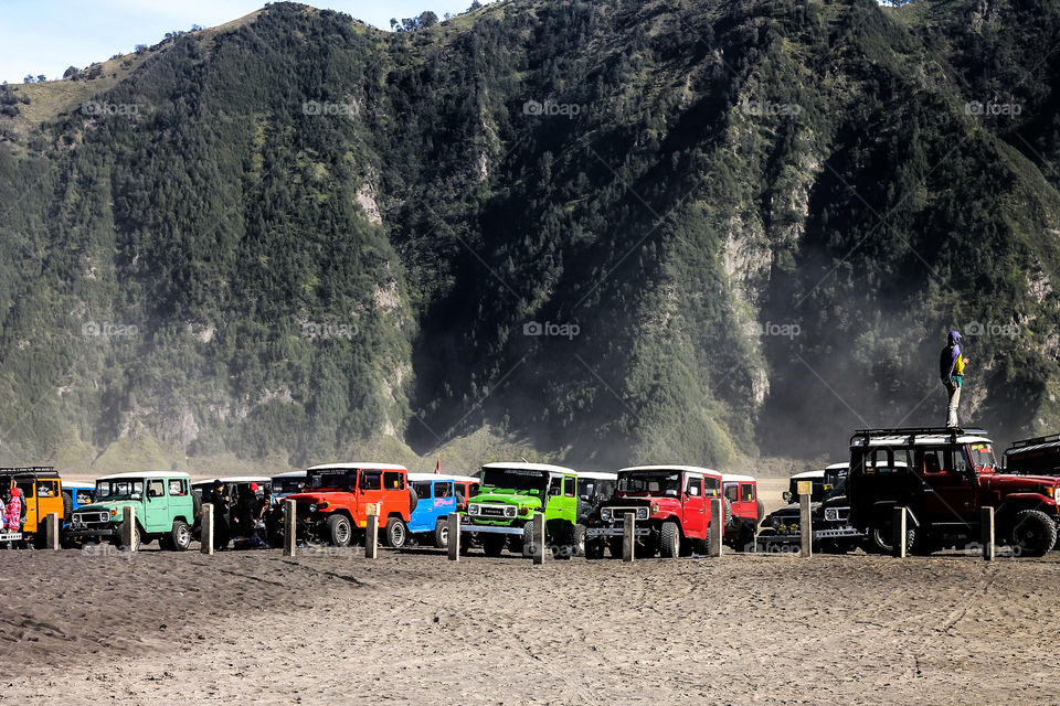 Mount Bromo is one of the tourist destinations in Malang, East Java, Indonesia.
We can enjoy the beauty of this place by riding a jeep.