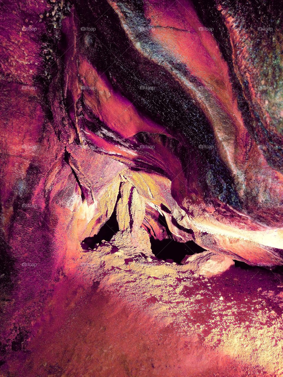 beautiful colorful caverns and rock