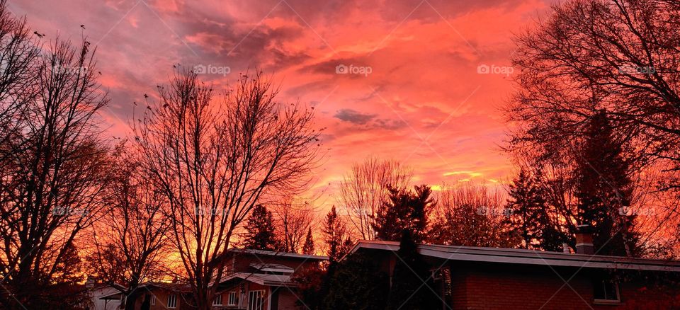 beautiful clouds colors of sunset