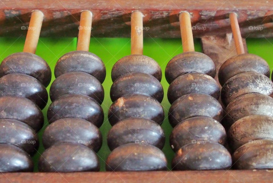 Close up of abacus