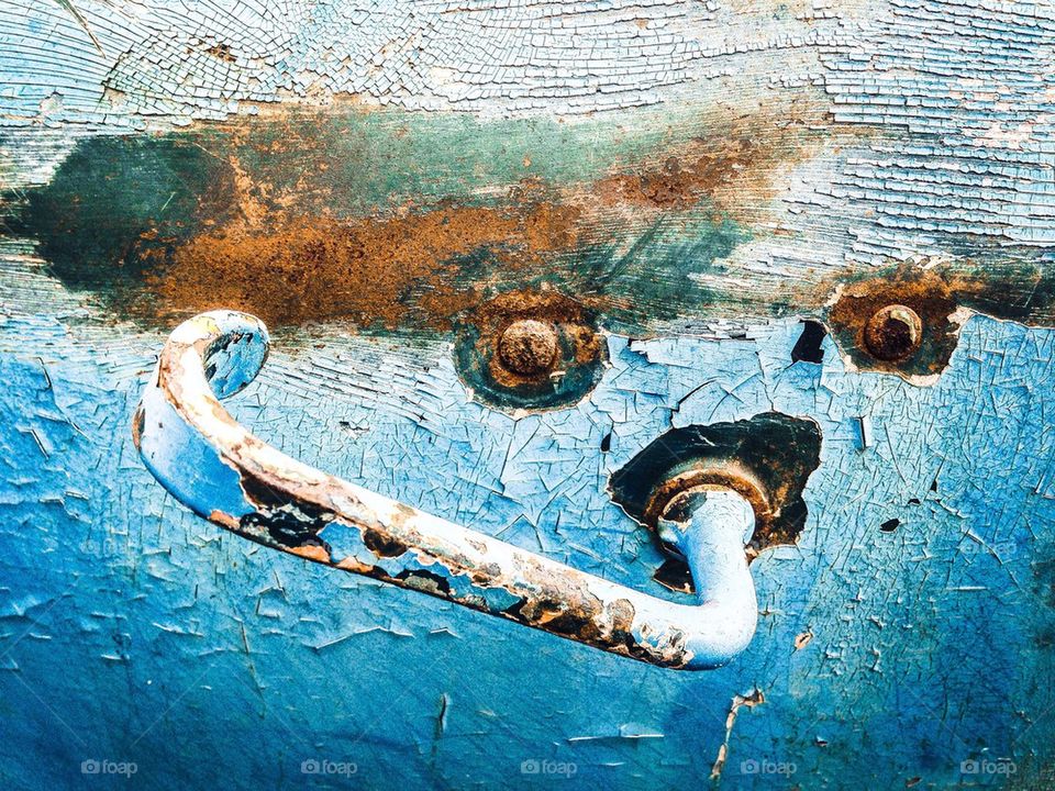 Old rusted door handle