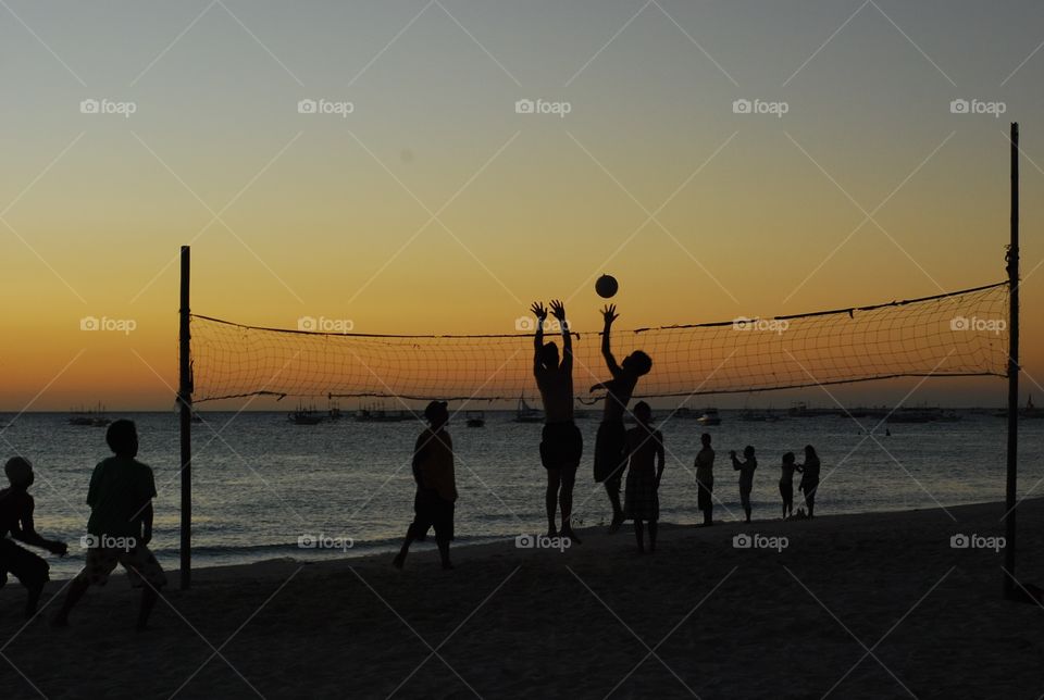 beach volleyball and friends