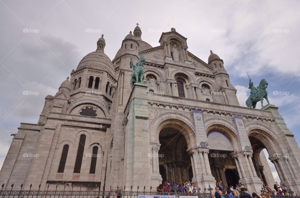 View of Sacre-Coeur catheral, Paris, France
