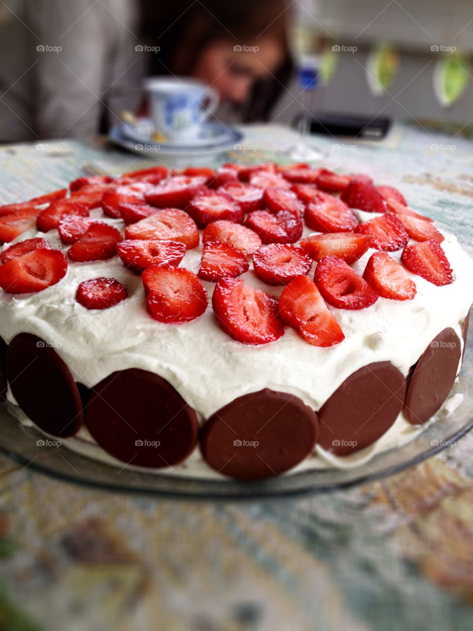 cake summer cream fruit by leewee