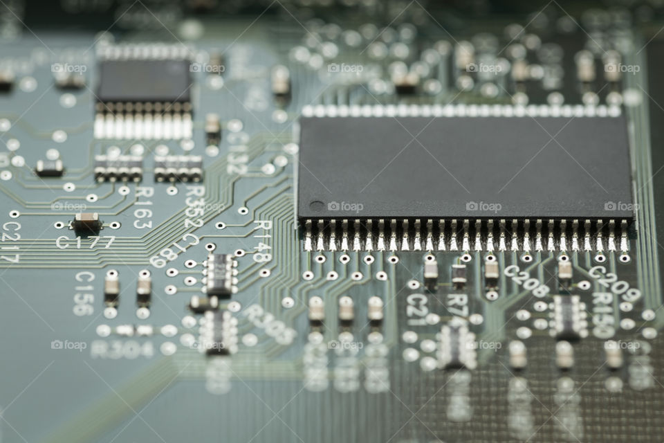 Circuit board close up