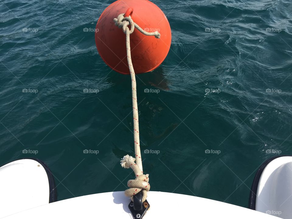 Red floating buoy 