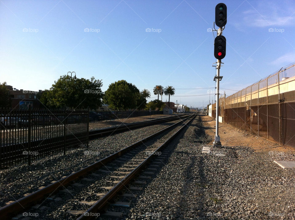 train gravel tracks palms by mister_ecks