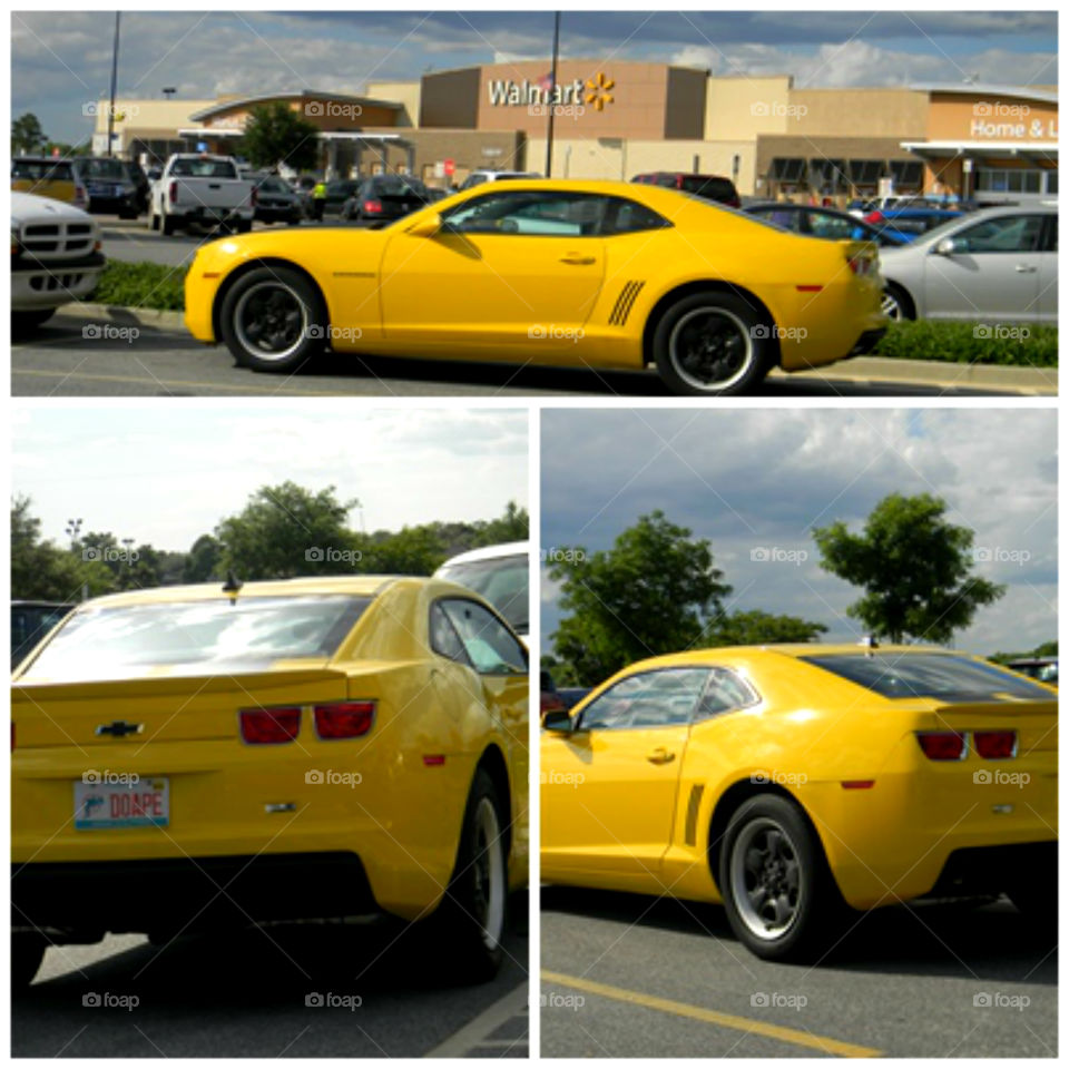 Yellow ride. Sporty car