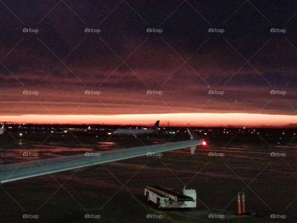 Sunset and Airplanes