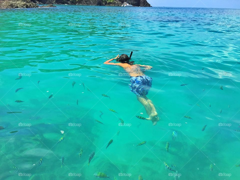 A bath in warm water. The Ocean outside Phuket. 