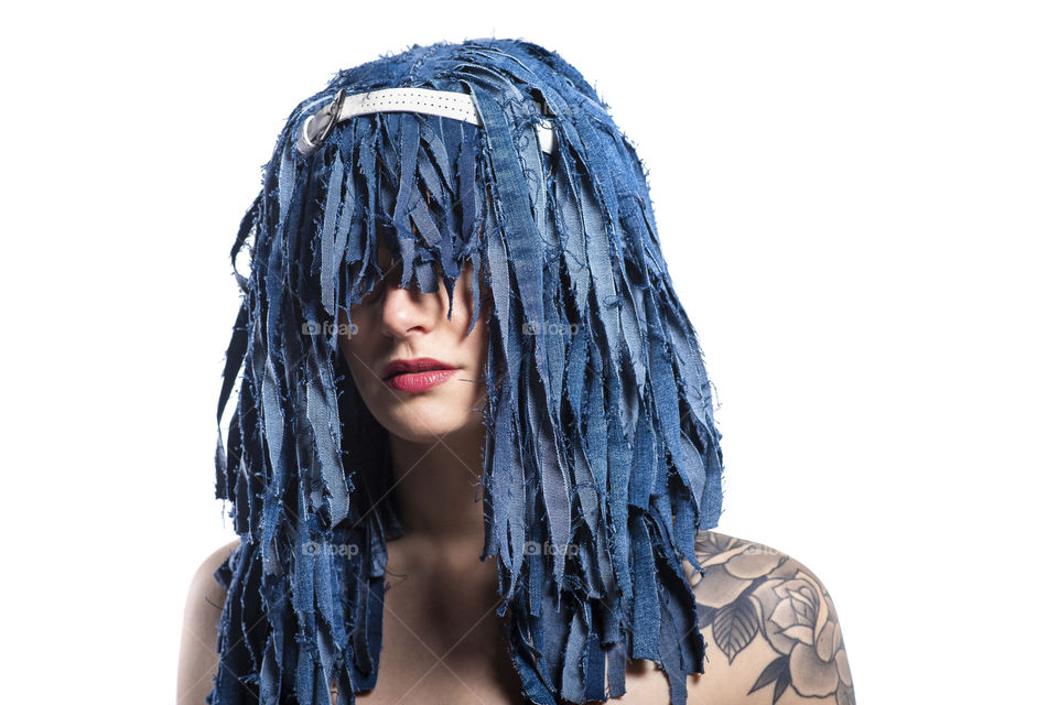 alternative wig madd of denim