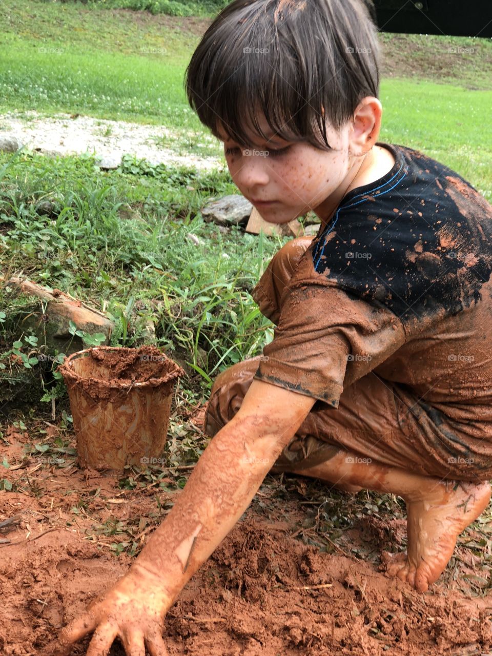 Just a boy and his mud