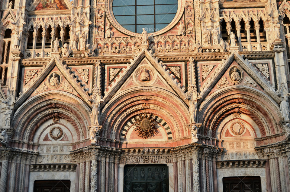 Detalle de la Fachada de la Catedral de Siena. Detalle de la Fachada de la Catedral de Siena (Siena - Italy)