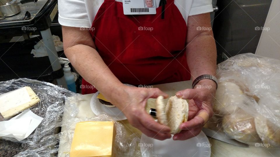 Chef, Food, Knife, Flour, Dough