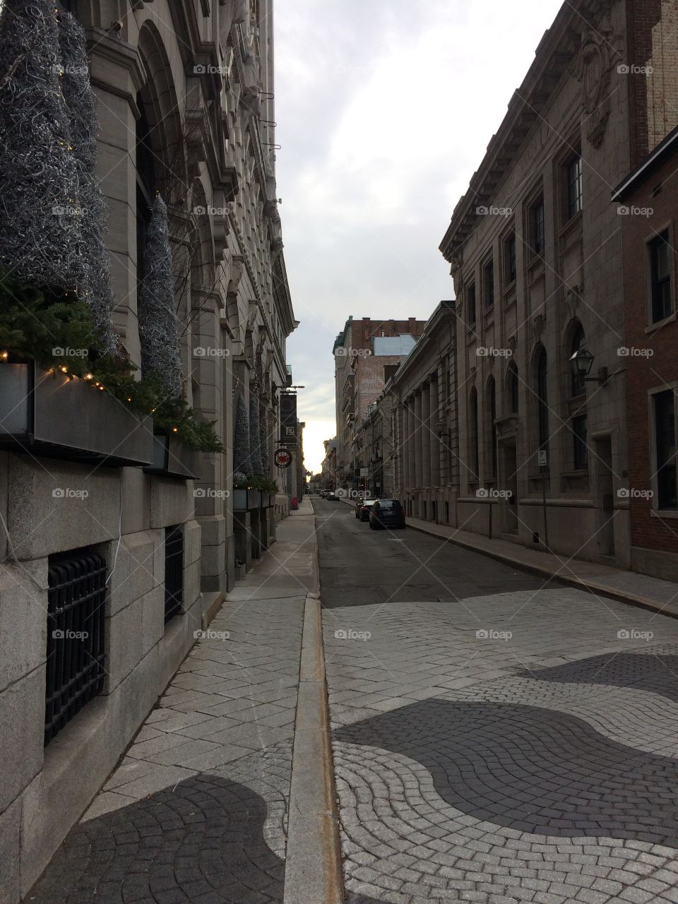 Cobblestone streets in Old Town Quebec 
