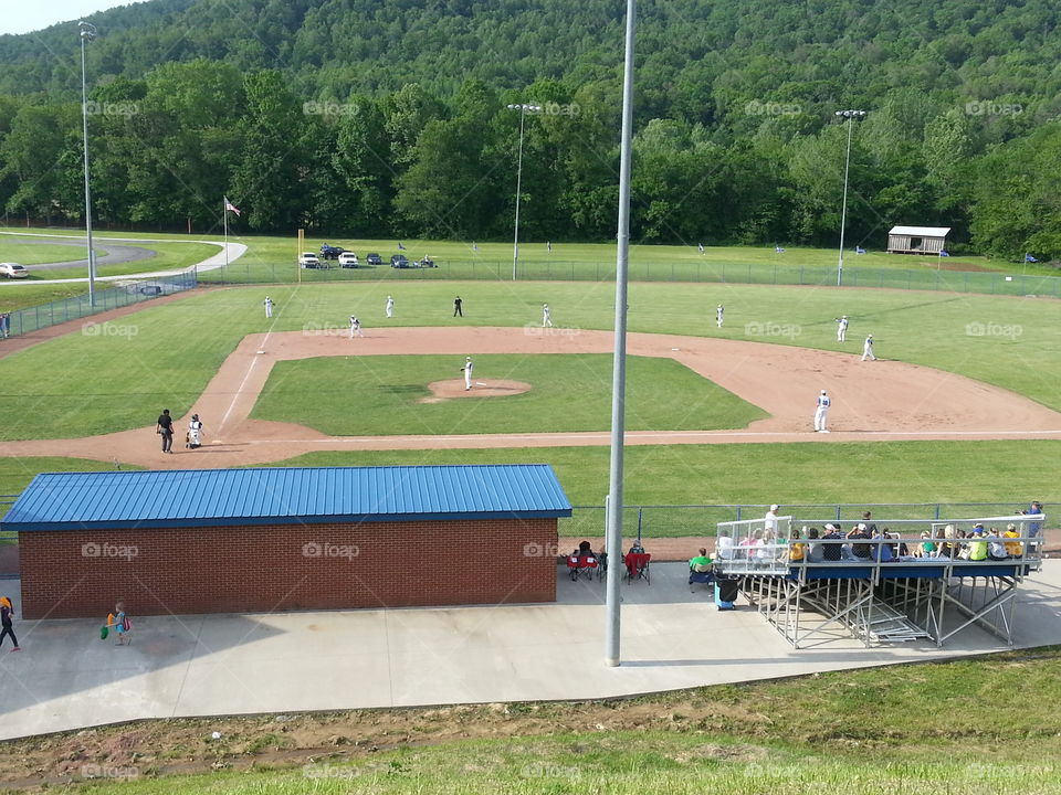 baseball field. local baseball game