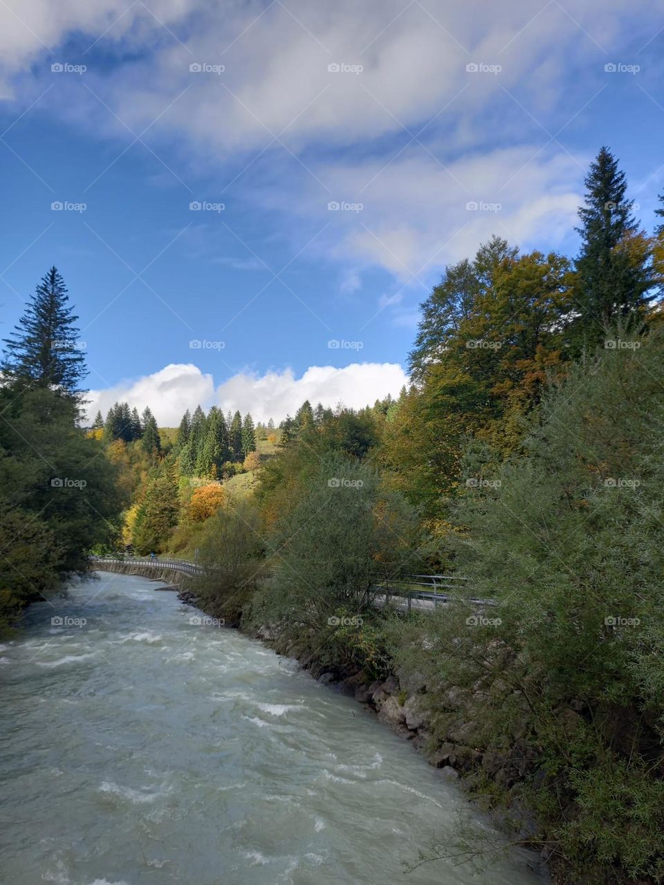 Mountain River in Autumn