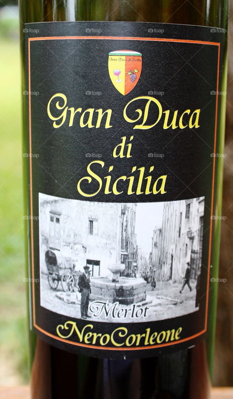 Sicilian wine label